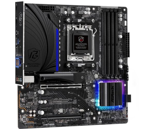 Asrock B650M PG Riptide | Socket AM5 | AMD B650 | 4xDDR5 | Micro-ATX | Moederbord | Renewed - Afbeelding 5