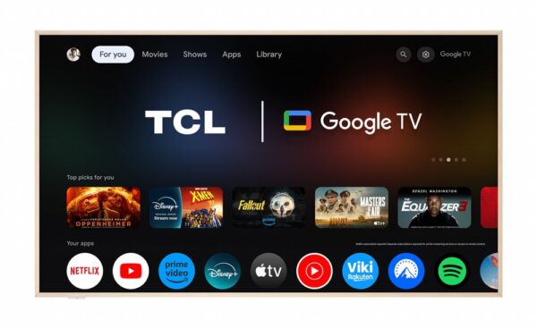 TCL NXTFRAME 55A300W Wit 55" | Ultra HD 4K QLED Smart TV | Google TV + Wi-Fi | Dolby Vision | Slim Design met NXTFRAME | 120Hz - Afbeelding 7