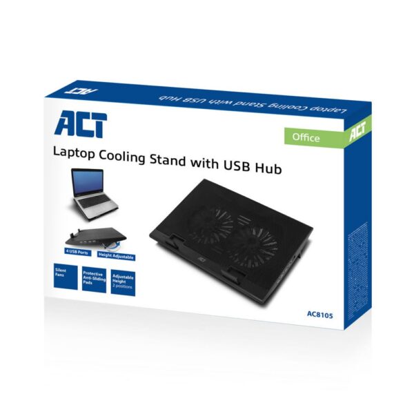 ACT AC8105 | Notebook Cooling Pad | 43,9 cm (17.3") | 2500 RPM | Zwart - Afbeelding 5
