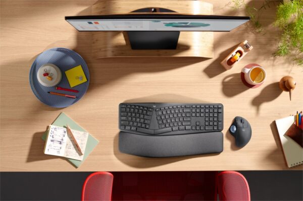 Logitech M575 Ergo Trackball for Business | Ergonomische Draadloze Muis | Rechtshandig | RF + Bluetooth | 2000 DPI | Grafiet - Afbeelding 7