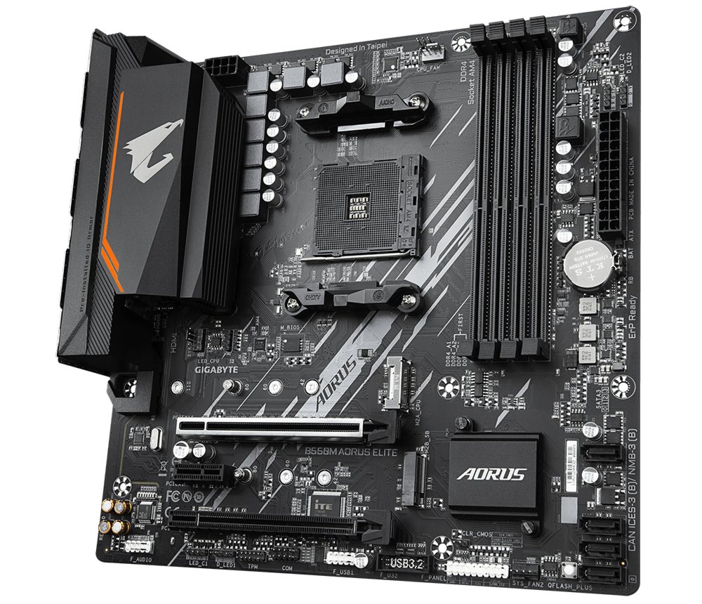 Gigabyte B550M AORUS ELITE | Socket AM4 | AMD B550 | 4xDDR4 | Micro-ATX | Moederbord - Afbeelding 5