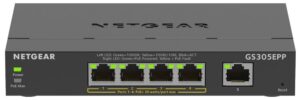 GS305EPP-100PES | 5-poorts Gigabit Smart Managed Plus PoE+ Switch | 120W PoE-vermogen | VLAN/QoS | Webbeheer