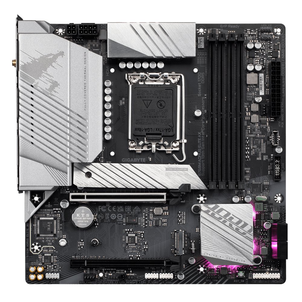 Gigabyte B760M AORUS ELITE AX | Socket LGA 1700 | Intel B760 | 4xDDR5 | Micro-ATX | Moederbord - Afbeelding 3