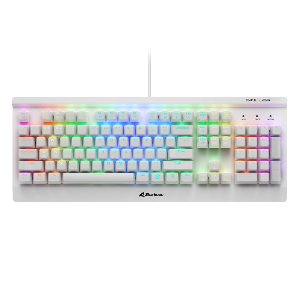 Sharkoon Skiller SGK3 RGB | Bedraad Gaming Toetsenbord | QWERTY | Wit