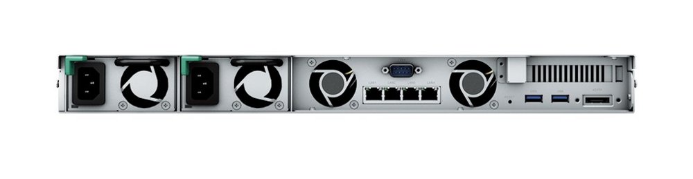 Synology RS822RP+ | 4-Bay 1U Rackmount NAS | AMD Ryzen V1500B | 2GB DDR4 ECC (Uitbreidbaar tot 32GB) | Redundante Voeding | 4x 1GbE LAN | PCIe 3.0 | DSM - Afbeelding 4