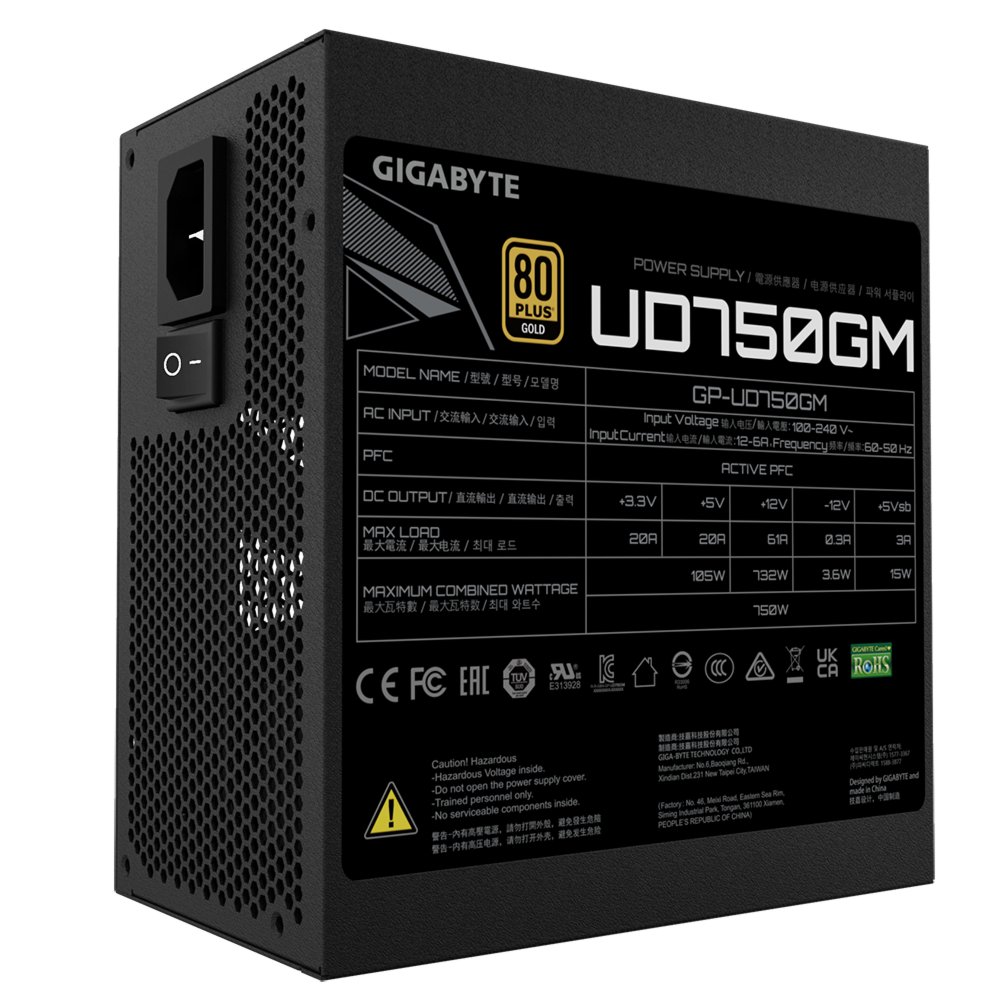 Gigabyte GP-UD750GM | 750 Watt Gold ATX PSU | Modulair | Power Supply | Voeding - Afbeelding 6