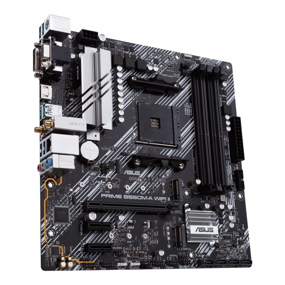 ASUS PRIME B550M-A WIFI II | Socket AM4 | AMD B550 | 4xDDR4 | Micro-Atx | Moederbord - Afbeelding 4