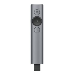 Logitech Spotlight Presenter | Draadloos | Bluetooth & USB 2.4 GHz | Bereik tot 30 meter | Grijs