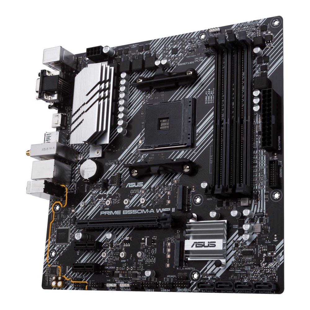 ASUS PRIME B550M-A WIFI II | Socket AM4 | AMD B550 | 4xDDR4 | Micro-Atx | Moederbord - Afbeelding 5