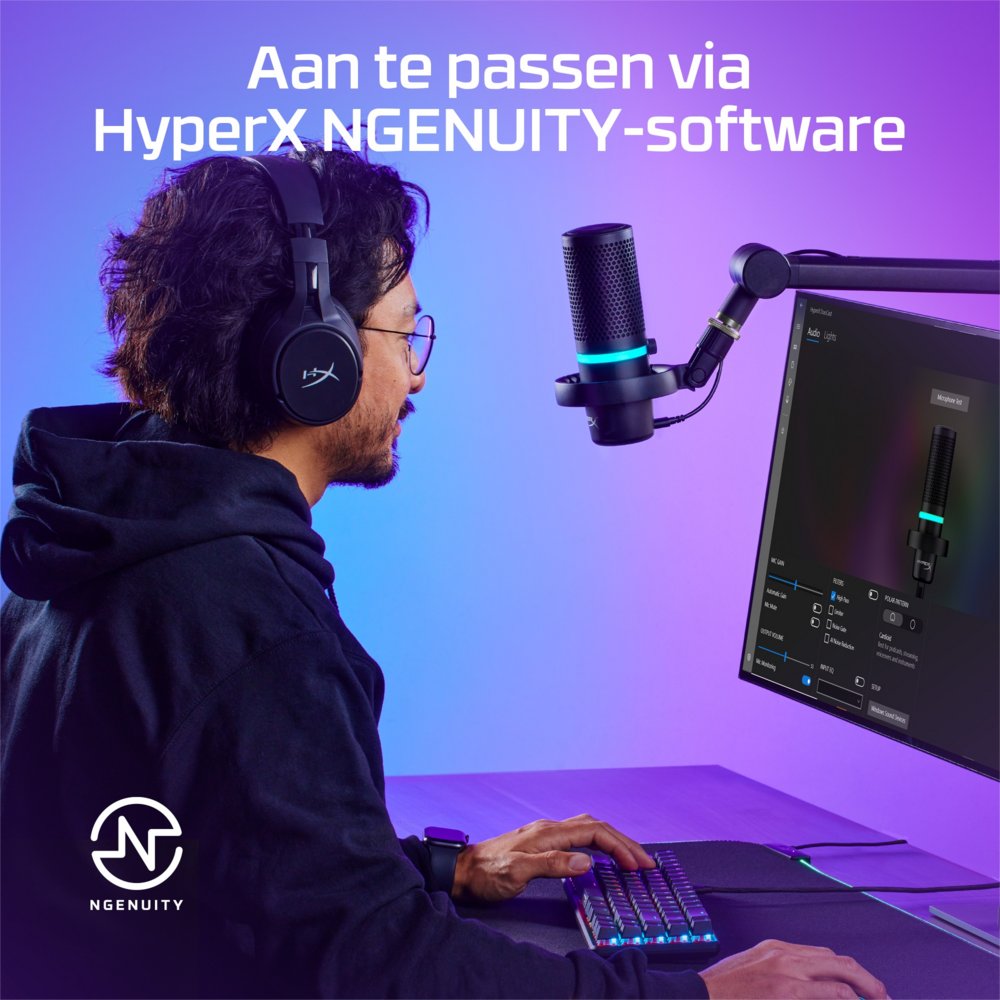 HyperX DuoCast | USB-microfoon | RGB-verlichting | Voor pc en console | Zwart - Afbeelding 11