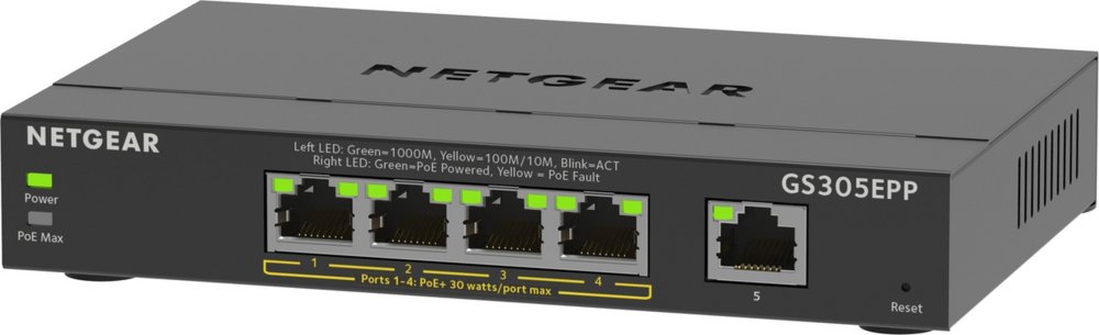 GS305EPP-100PES | 5-poorts Gigabit Smart Managed Plus PoE+ Switch | 120W PoE-vermogen | VLAN/QoS | Webbeheer - Afbeelding 5