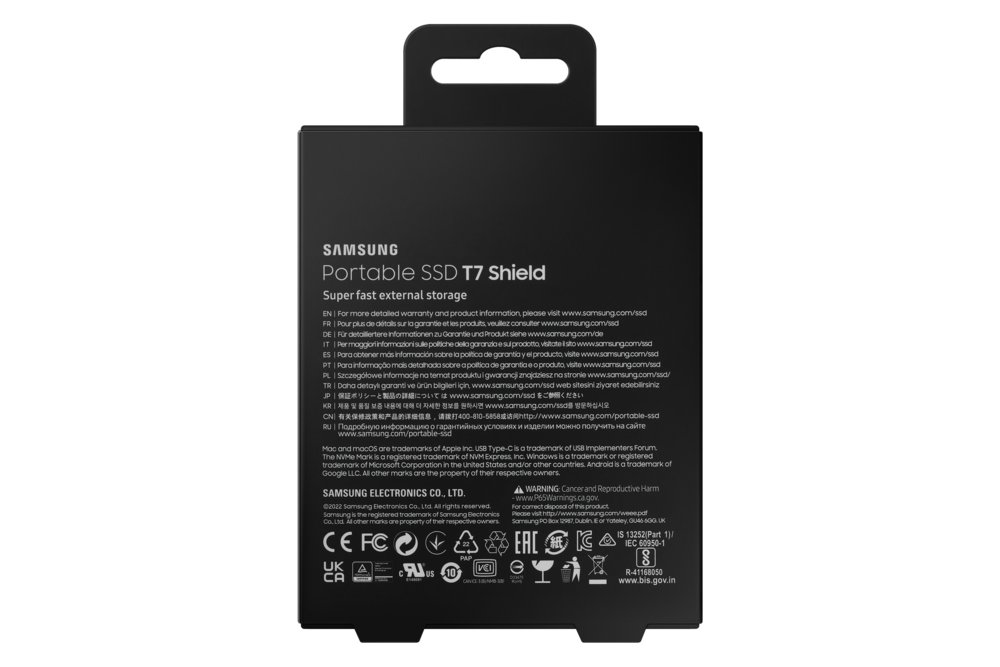 Samsung T7 Shield | Externe SSD | 2TB | USB 3.2 Gen2 | 1.050MB/s Lezen | 1.000MB/s Schrijven | Zwart - Afbeelding 9