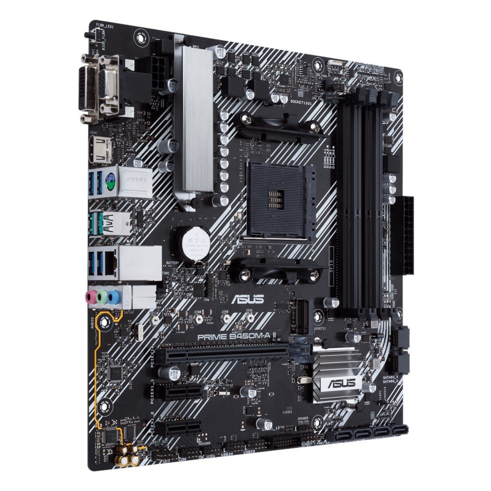 ASUS PRIME B450M-A II | Socket AM4 | AMD B450 | 4xDDR4 | Micro-ATX | Moederbord - Afbeelding 3