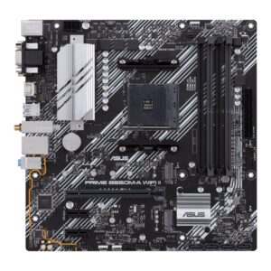 ASUS PRIME B550M-A WIFI II | Socket AM4 | AMD B550 | 4xDDR4 | Micro-Atx | Moederbord