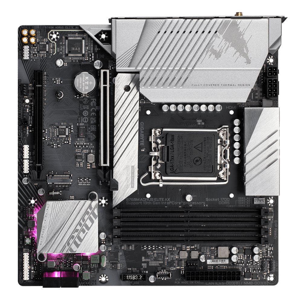 Gigabyte B760M AORUS ELITE AX | Socket LGA 1700 | Intel B760 | 4xDDR5 | Micro-ATX | Moederbord - Afbeelding 5