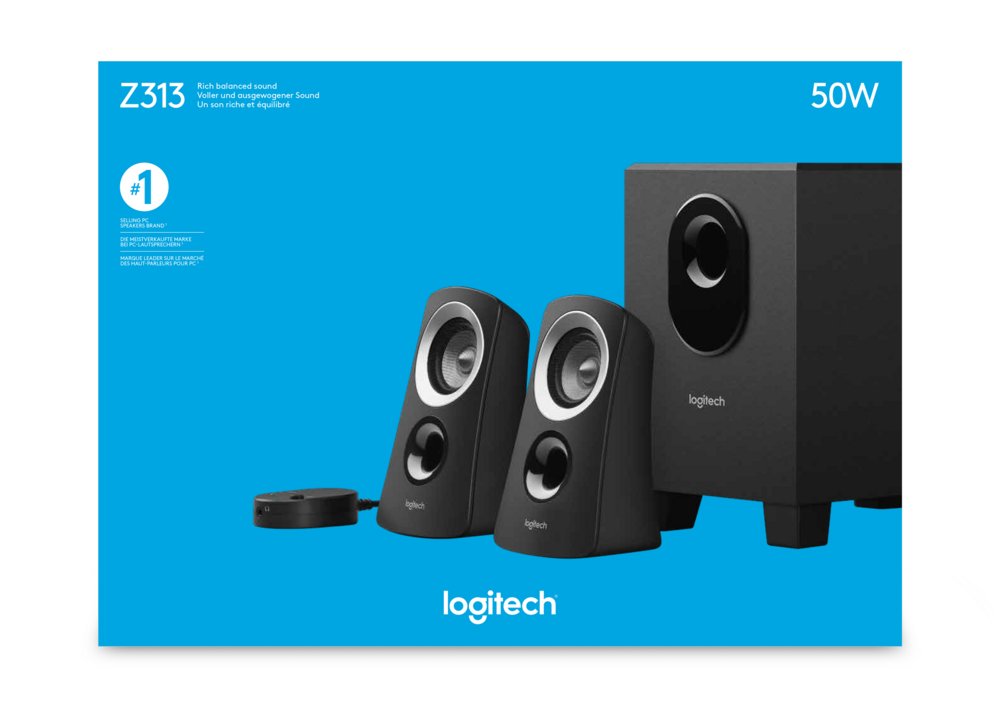 Logitech Z313 | 2.1 Luidsprekerset | Krachtig Stereo Geluid | 50W RMS - Afbeelding 13
