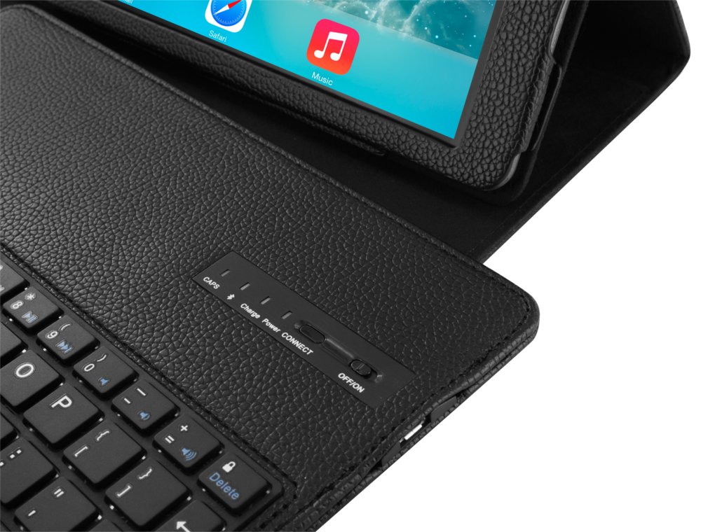 Mobiparts Bluetooth Keyboard Case | Geschikt voor Apple iPad Air/Air 2/9.7 (2017)/9.7 (2018)/Pro 9.7 | QWERTY | Zwart - Afbeelding 4