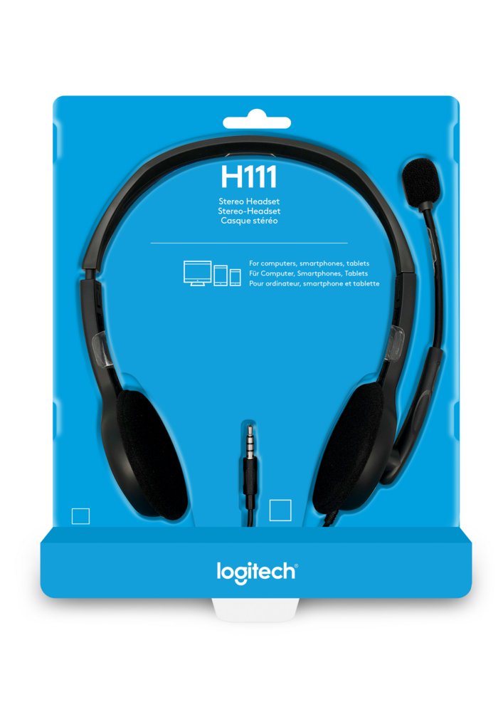Logitech H111 | On-Ear Bedrade 3,5mm Koptelefoon met Microfoon | Grijs - Afbeelding 12