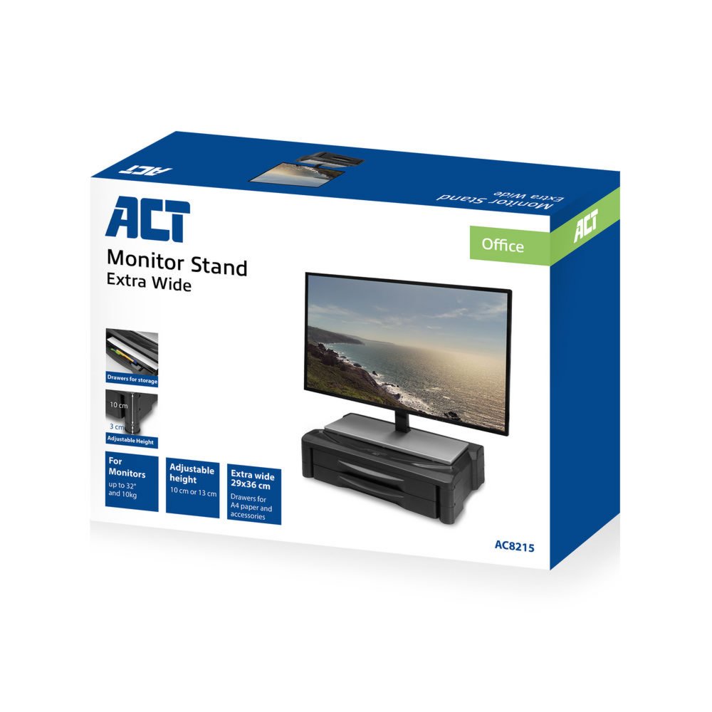 ACT AC8215 | Monitor Standaard | Tot 32" | Max 10kg | 1 Monitor - Afbeelding 5