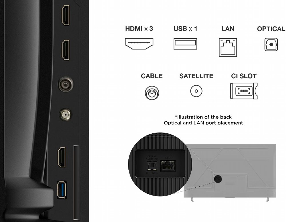 TCL 55V6C | 55" 4K Ultra HD DLED Smart TV | Google TV | Dolby Vision | 60Hz (2025) - Afbeelding 3