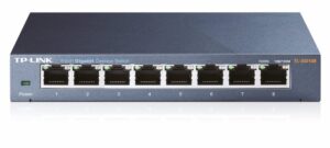TP-Link TL-SG108 | Unmanaged Switch | 8 Poorten | Gigabit Ethernet (10/100/1000 Mbps) | Zwart