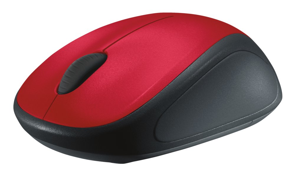 Logitech M235 | Draadloze Muis | Links- en Rechtshandig | RF | 1000 DPI | Rood/Zwart - Afbeelding 3