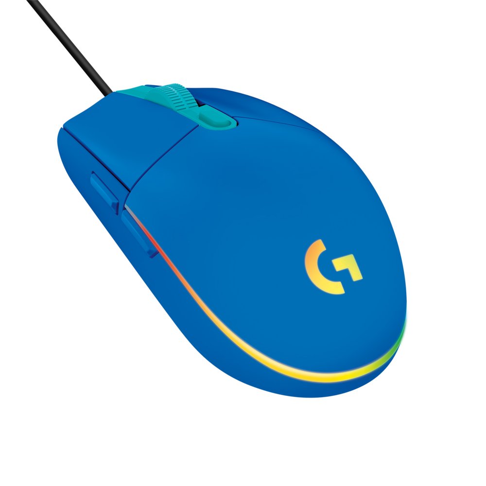 Logitech G203 | Gaming Muis | Rechtshandig | USB-A | 8.000 DPI | Blauw - Afbeelding 5
