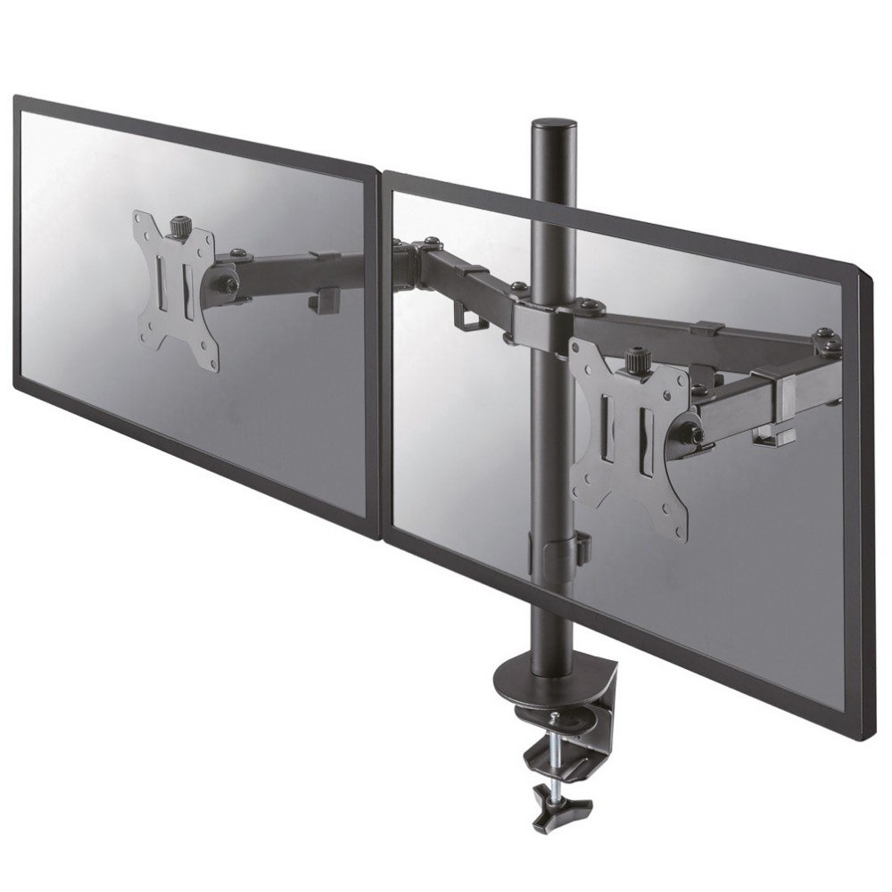 Neomounts Newstar FPMA-D550DBLACK | Verstelbare Monitor-bureaubeugel | Tot 32" | Max 8kg | VESA 100x100 | 2 Monitoren