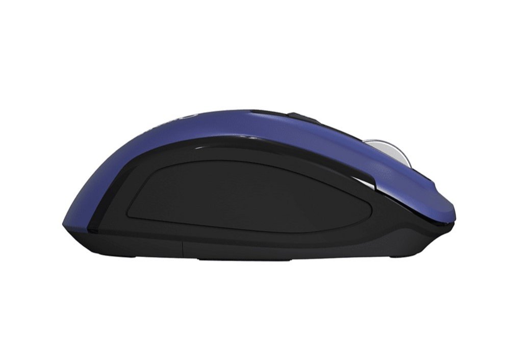 Qware Glasgow | Draadloze Muis | Rechtshandig | RF + Bluetooth | 1600 DPI | Blauw/Zwart - Afbeelding 5