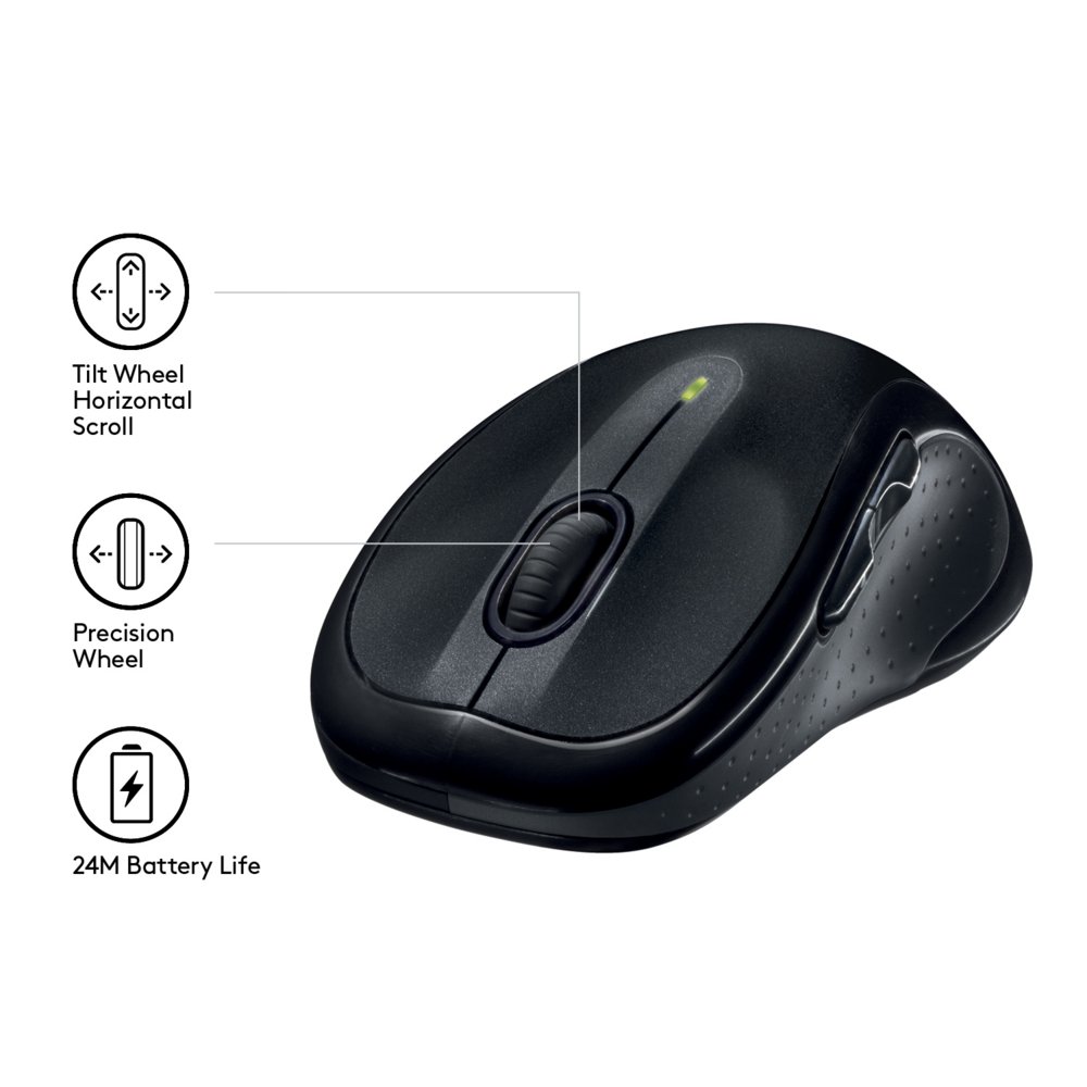 Logitech M510 | Draadloze Muis | Links- en Rechtshandig | RF | 1000 DPI | Zwart | Returned - Afbeelding 5