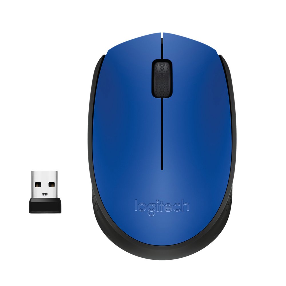Logitech M171 | Draadloze Muis | Links- en Rechtshandig | RF | 1000 DPI | Zwart/Blauw - Afbeelding 3