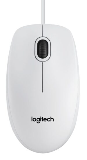 Logitech B100 | Bekabelde Muis | Links- en Rechtshandig | USB-A | 800 DPI | Wit