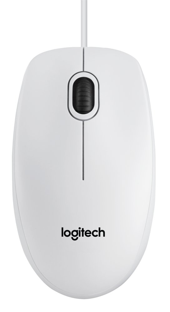 Logitech B100 | Bekabelde Muis | Links- en Rechtshandig | USB-A | 800 DPI | Wit