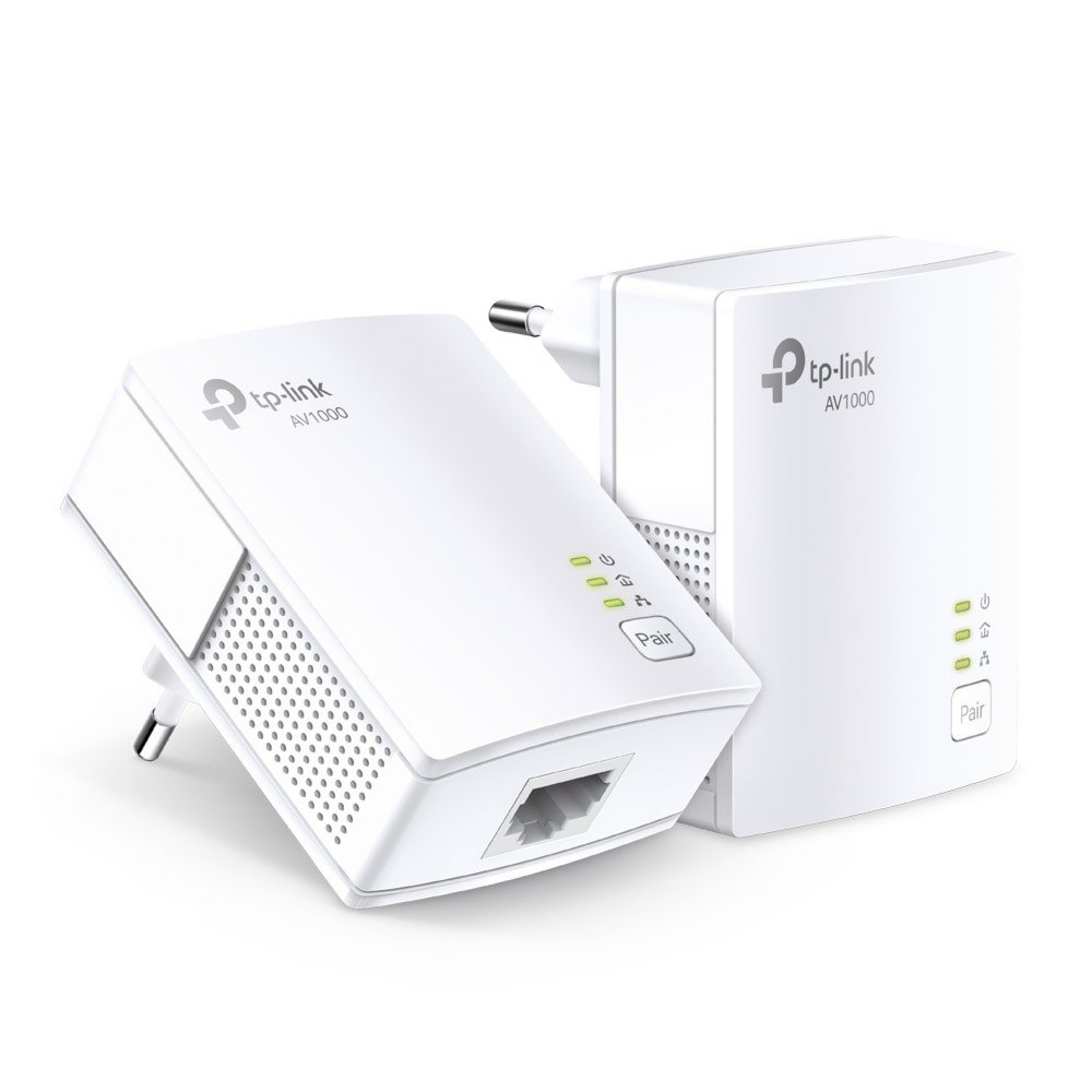 TP-Link AV1000 | Powerline Adapter Set | 1000 Mbps | Gigabit Ethernet | Starter Kit