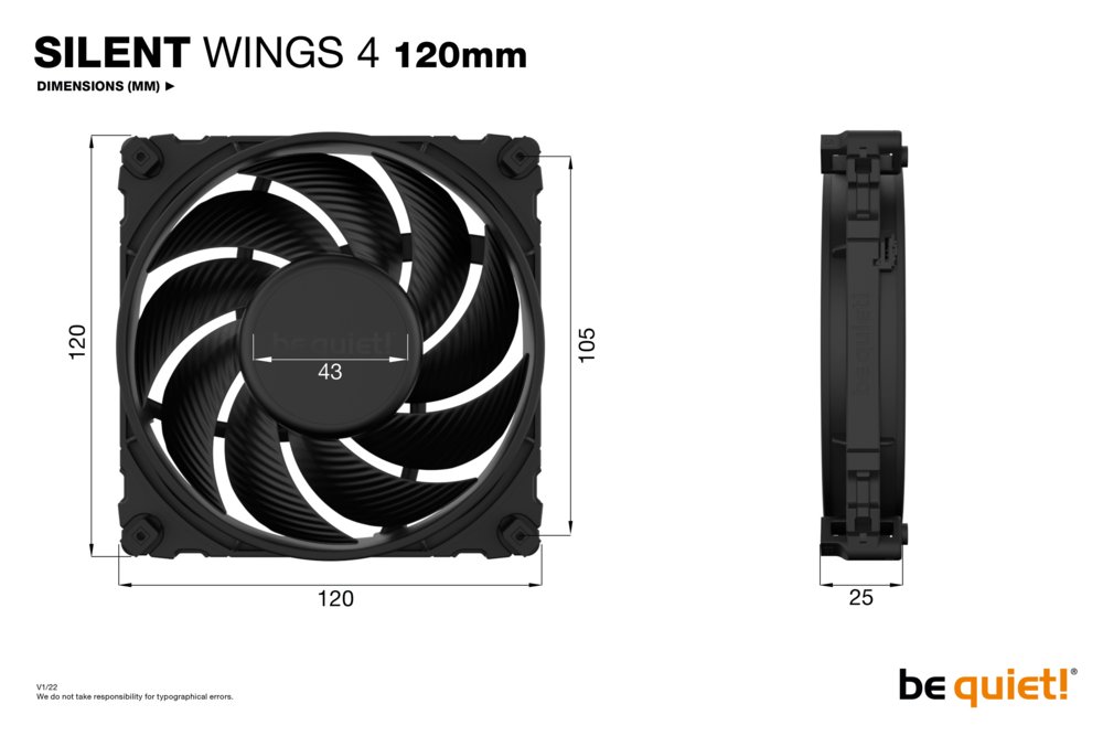 be quiet! Silent Wings 4 | 120mm Behuizingsventilator | Zwart | Single Pack (1 stuk) - Afbeelding 6