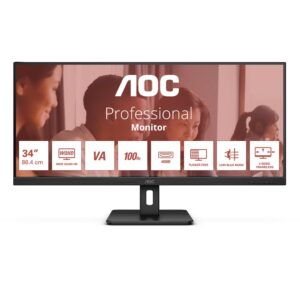 AOC U34E2M 34" | UWQHD 3440x1440 | VA | 100Hz | 4ms | Ultrawide Monitor