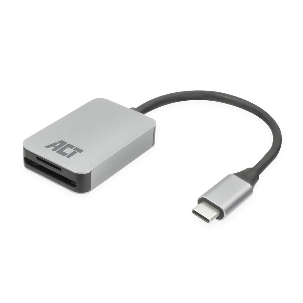 ACT AC7056 | Geheugenkaartlezer | USB 3.2 Gen 1 Type-C | SD/microSD | Grijs - Afbeelding 3