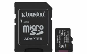 Kingston Technology microSDXC 64GB | Canvas Select Plus Gen3 | 100MB/s | A1 | + Adapter