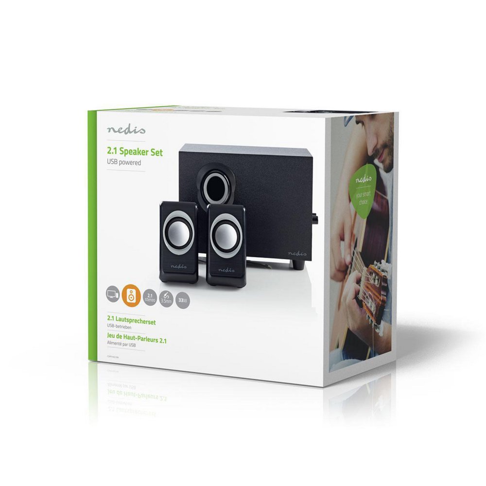 Nedis CSPR10021BK | 2.1 Luidsprekerset | 16W RMS | Zwart - Afbeelding 6