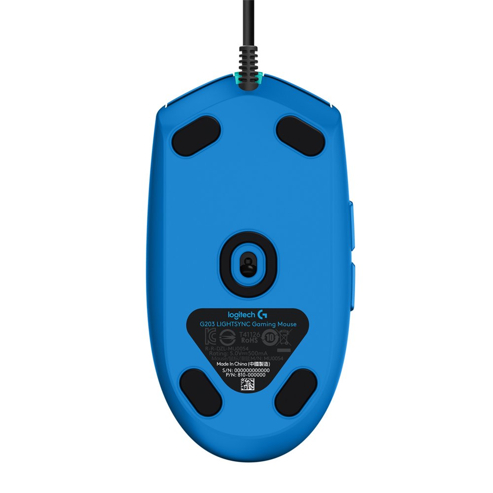 Logitech G203 | Gaming Muis | Rechtshandig | USB-A | 8.000 DPI | Blauw - Afbeelding 7