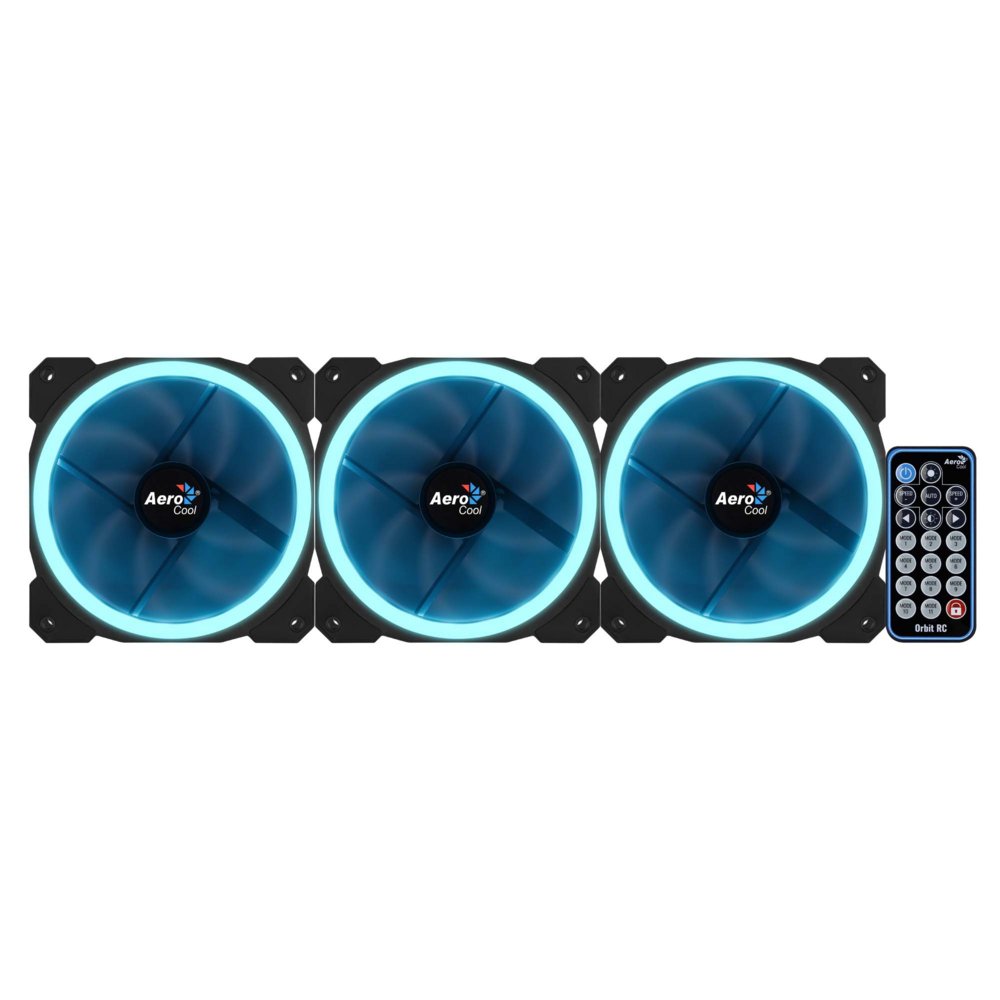 Aerocool Orbit RC ARGB 3 Pack | 120mm Case Fans met Remote Control - Afbeelding 5