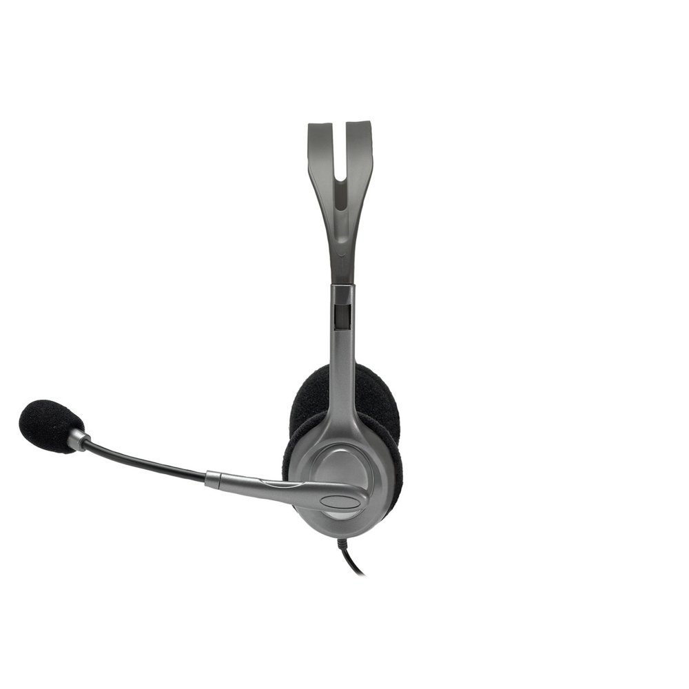 Logitech H110 | On-Ear Bedrade 3,5mm Koptelefoon met Microfoon | Zwart/Zilver - Afbeelding 6