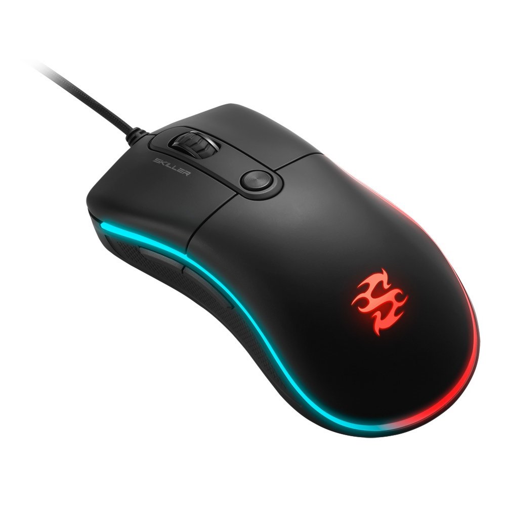 Sharkoon Skiller SGM2 | Bedrade Gaming Muis | USB-A | 6400 DPI | Zwart | RGB - Afbeelding 3