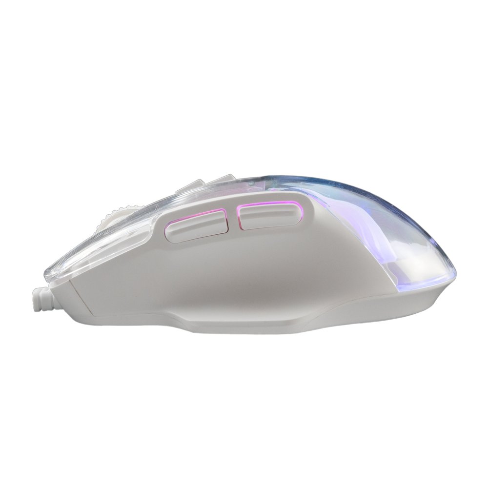 Baracuda ANGLERFISH RGB | Bedrade Gaming Muis | USB-A | 7200 DPI | Wit - Afbeelding 3