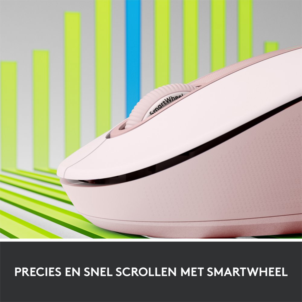 Logitech Signature M650 | Draadloze Muis | Rechtshandig | RF + Bluetooth | 2000 DPI | Roze - Afbeelding 8