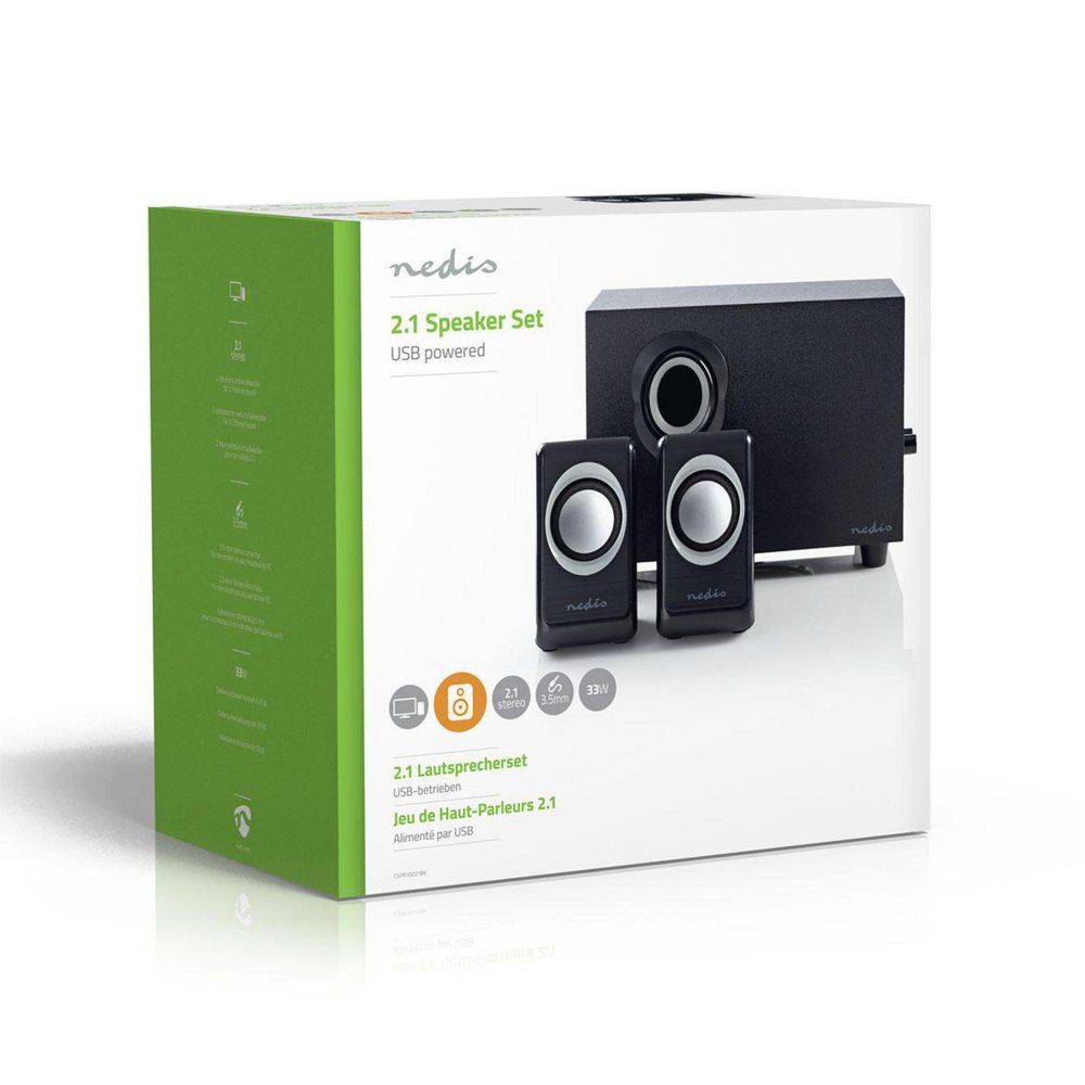 Nedis CSPR10021BK | 2.1 Luidsprekerset | 16W RMS | Zwart - Afbeelding 7