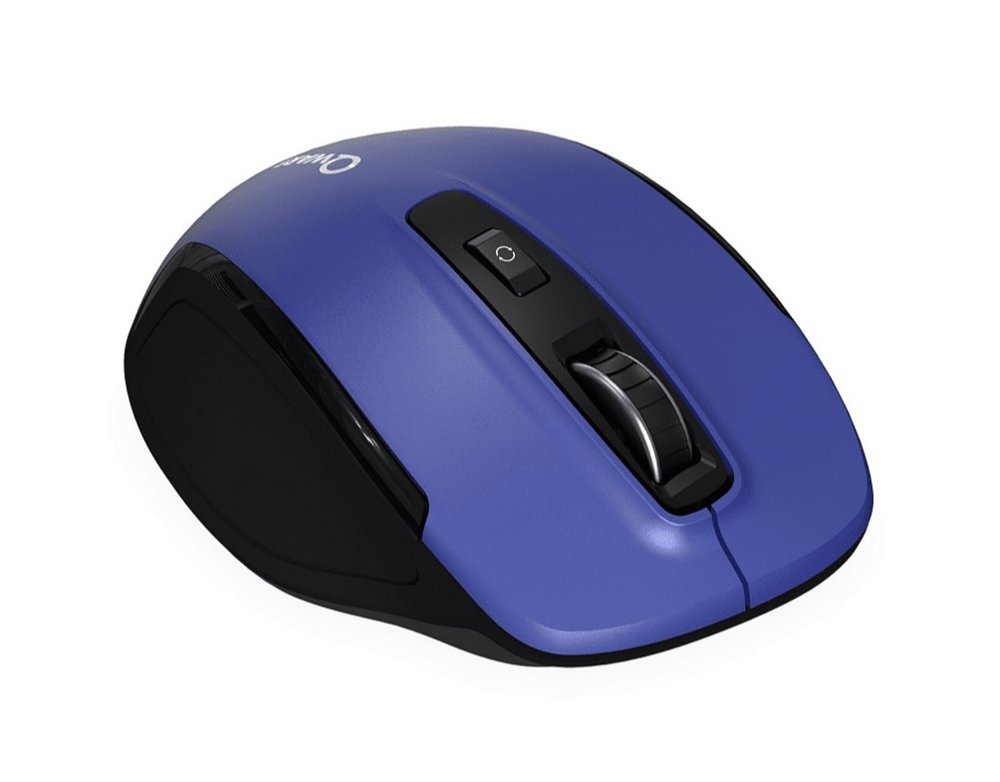 Qware Glasgow | Draadloze Muis | Rechtshandig | RF + Bluetooth | 1600 DPI | Blauw/Zwart - Afbeelding 6