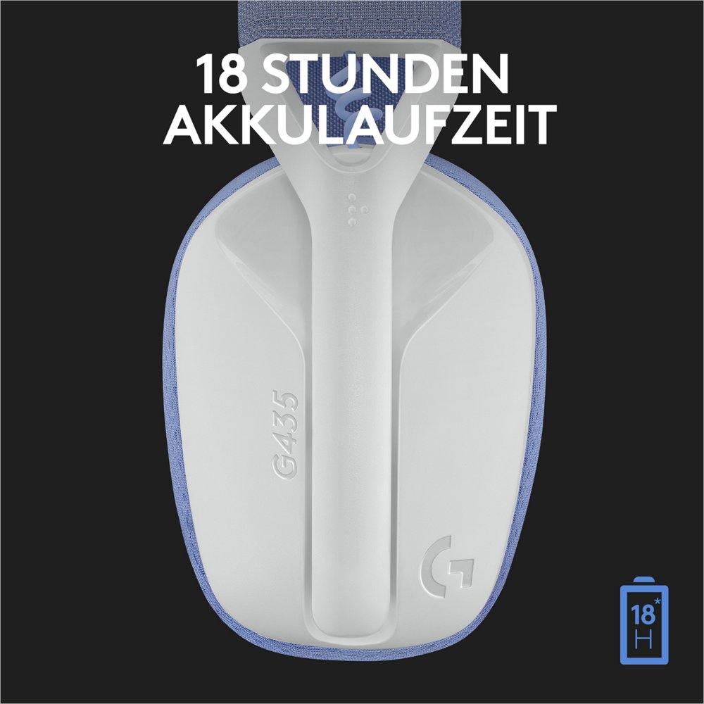 Logitech G G435 | Draadlooze Over-ear Gaming Headset | Bluetooth & USB-A Receiver | Wit/Lilac - Afbeelding 26