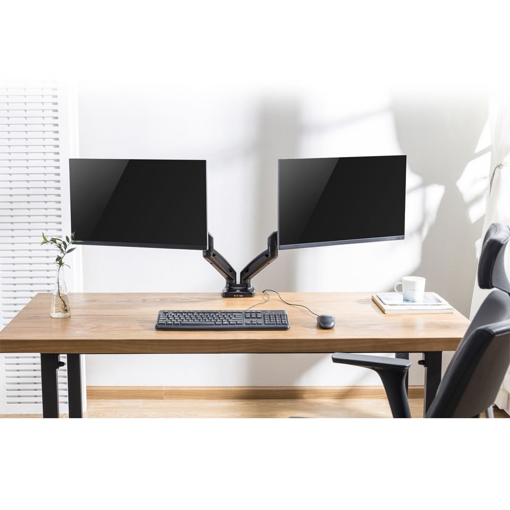 ACT AC8312 | Verstelbare Monitor-bureaubeugel | Tot 32" | Max 9kg | VESA 100x100 | 2 Monitoren - Afbeelding 11