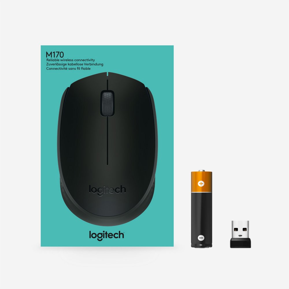 Logitech M171 | Draadloze Muis | Links- en Rechtshandig | RF | 1000 DPI | Zwart - Afbeelding 10
